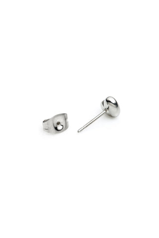 Silver Heart Stud Earrings