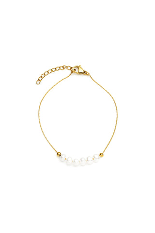 Waterproof Gold Chain Pearl Bracelet