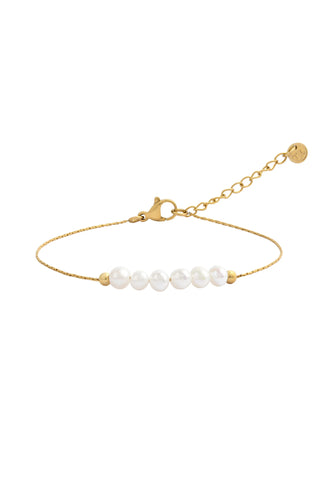 Waterproof Gold Chain Pearl Bracelet