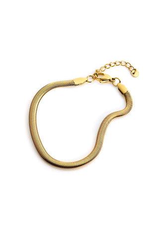Gold Chunky Snake Chain Bracelet