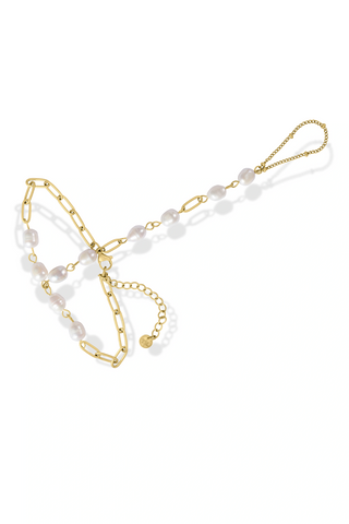 Waterproof Gold Pearl Hand Chain