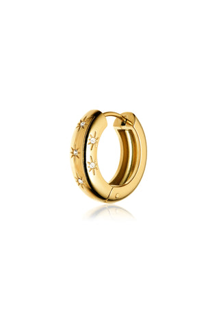 Gold Cosmic Chunky Hoop Earrings