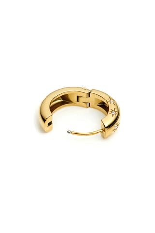Gold Cosmic Chunky Hoop Earrings