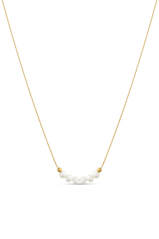 Waterproof Gold Chain Pearl Necklace