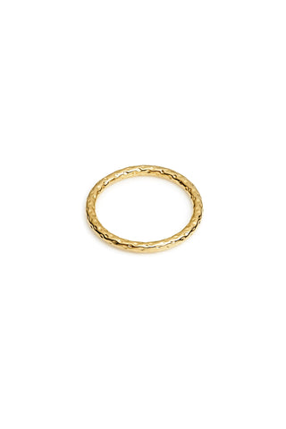 Gold Molten Textured Stacking Ring