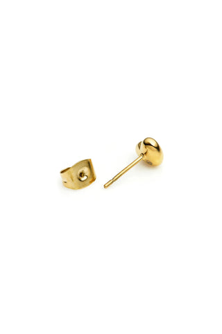 Gold Heart Stud Earrings