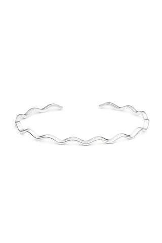 Silver Wavy Bangle