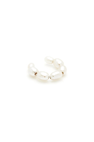 Silver Pearl Ear Cuff