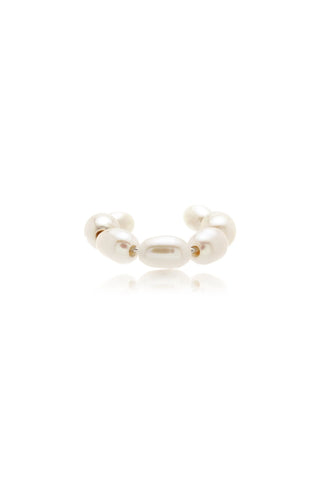 Silver Pearl Ear Cuff