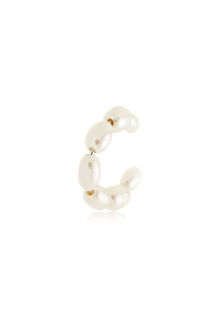 Silver Pearl Ear Cuff