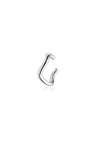 Silver Wavy Ear Cuff