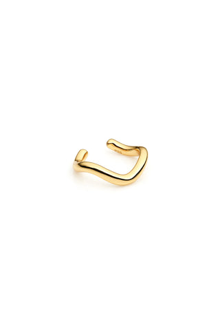 18ct Vermeil Silver Wavy Ear Cuff