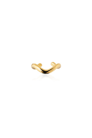 18ct Vermeil Silver Wavy Ear Cuff