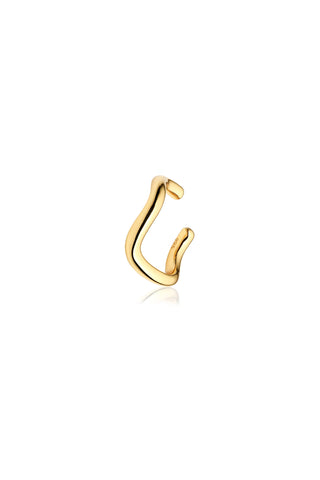 18ct Vermeil Silver Wavy Ear Cuff