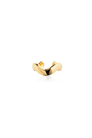 18ct Vermeil Silver Thick Wavy Ear Cuff