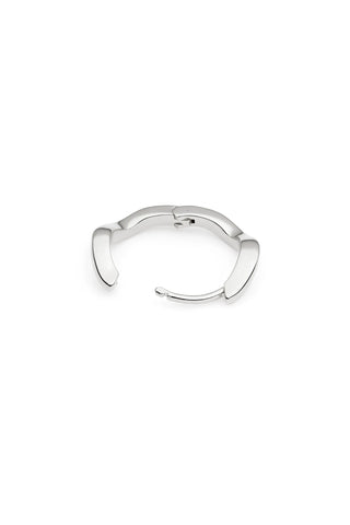 Silver Wavy Hoop Earrings