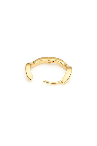 18ct Vermeil Silver Wavy Hoop Earrings