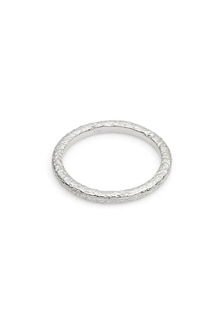 Silver Molten Stacking Ring