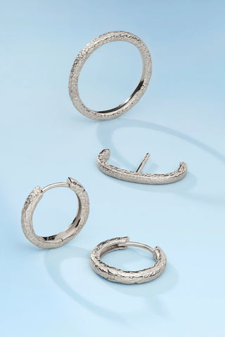 Silver Molten Stacking Ring