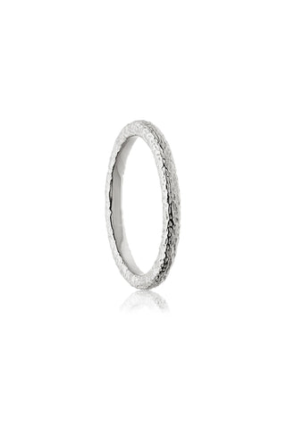 Silver Molten Stacking Ring