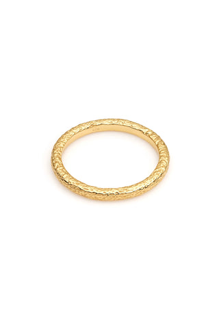 18ct Gold Vermeil Silver Molten Stacking Ring