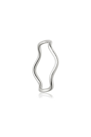 Silver Wavy Stacking Ring