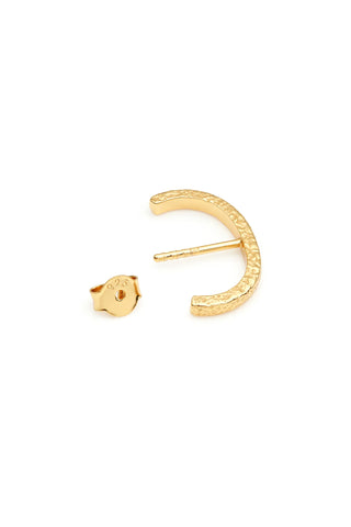 18ct Vermeil Silver Molten Suspender Stud Earring