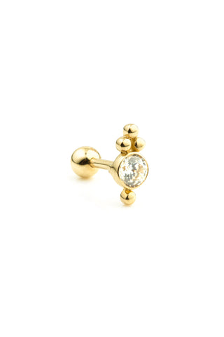 Caeli Gem Solid Gold Cartilage Barbell Earring