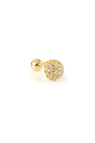 Multi Gems 9 Carat Solid Gold Cartilage Barbell Earring