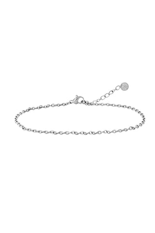 Platinum Titanium Cable Chain Anklet