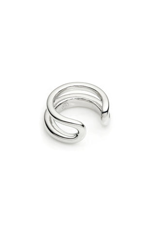 Platinum Titanium Double Band Ear Cuff