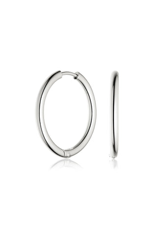 Platinum Titanium Essential Hoop Earrings