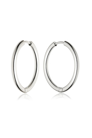 Platinum Titanium Essential Hoop Earrings