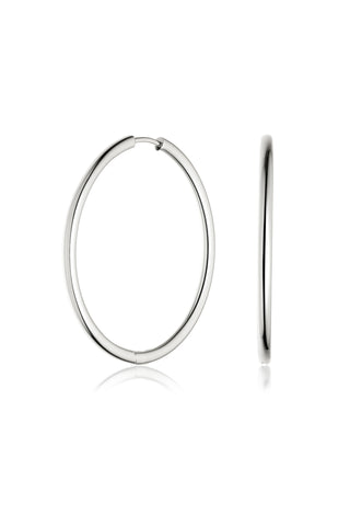 Platinum Titanium Essential Hoop Earrings