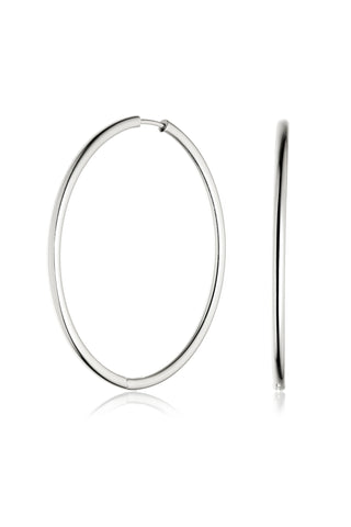 Platinum Titanium Essential Hoop Earrings