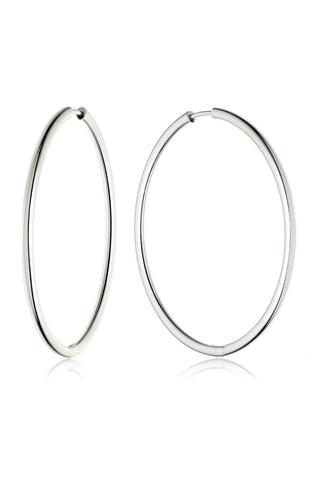 Platinum Titanium Essential Hoop Earrings