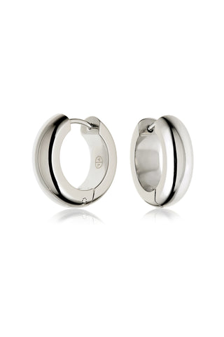 Platinum Titanium Bold Hoop Earrings