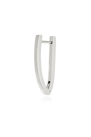 Platinum Titanium Oval Hoop Earrings