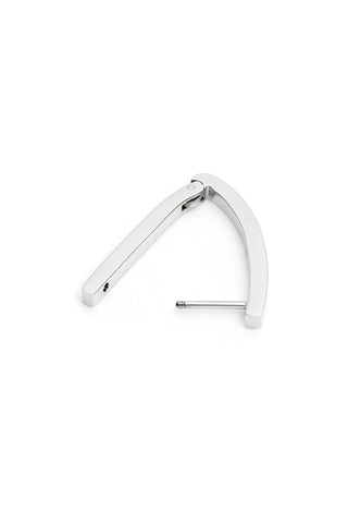 Platinum Titanium Oval Hoop Earrings