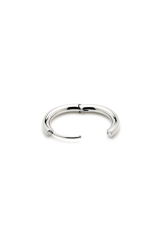 Platinum Titanium Classic Plain Hoop Earrings