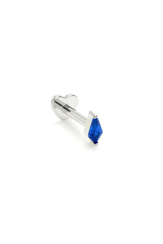 Platinum Titanium Tanzanite Kite Stud Earring