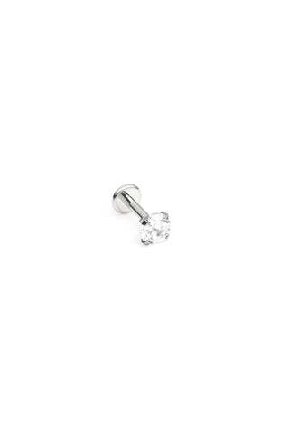 Titanium Jewelled Flat Back Stud Earring