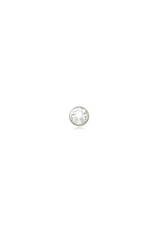 Titanium Jewelled Disc Flat Back Stud Earring