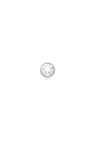 Titanium Jewelled Disc Flat Back Stud Earring