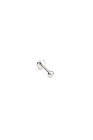 Titanium Plain Ball Flat Back Stud Earring