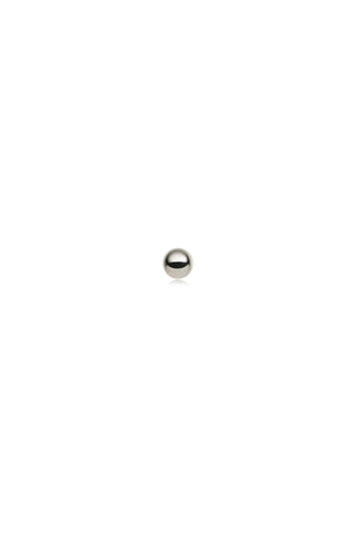 Titanium Plain Ball Flat Back Stud Earring