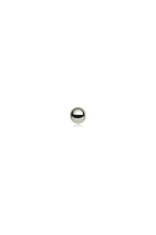 Titanium Plain Ball Flat Back Stud Earring