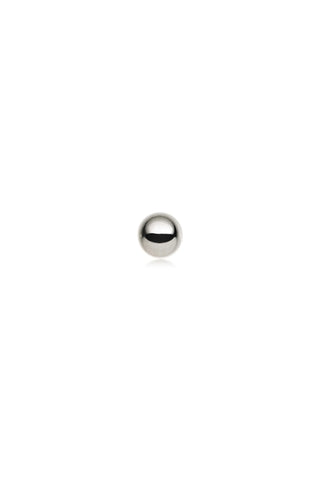 Titanium Plain Ball Flat Back Stud Earring