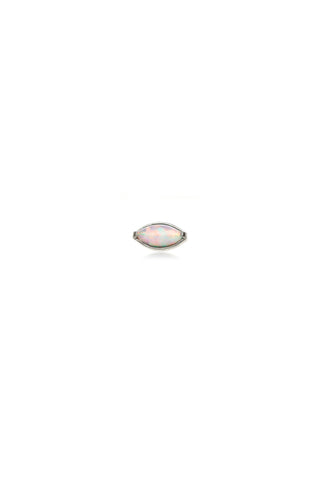 Titanium Marquise Opal Flat Back Stud Earring
