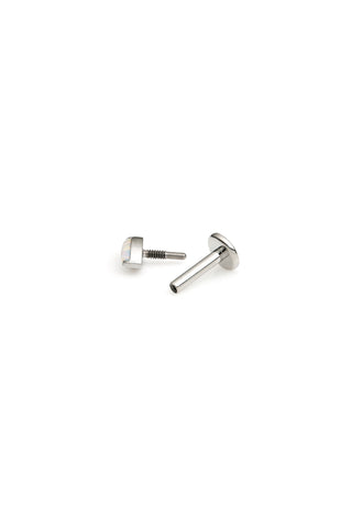 Titanium Marquise Opal Flat Back Stud Earring